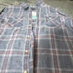 Women's Plaid Button Down Shirt